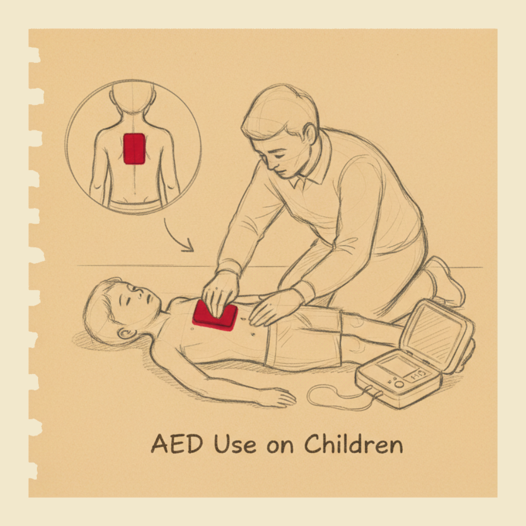 Field sketch: Using an AED — including on children
