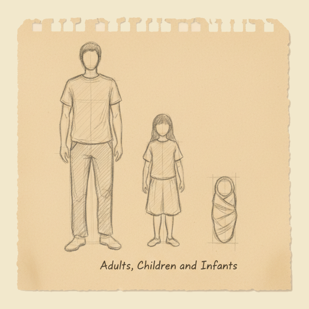 Field sketch: CPR anatomy across the ages — why an adult, a child and an infant aren't the same casualty