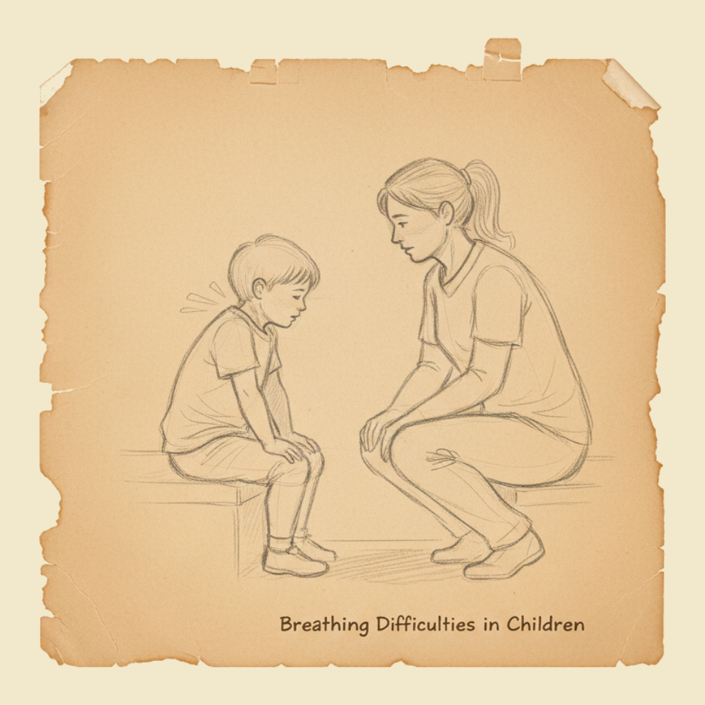 Field sketch: Breathing difficulties in children