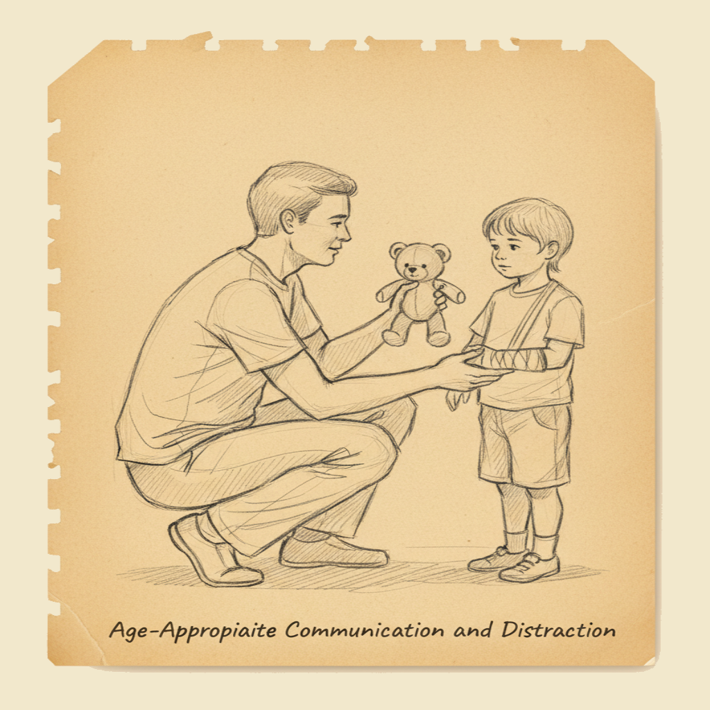 Field sketch: Age-appropriate communication and distraction