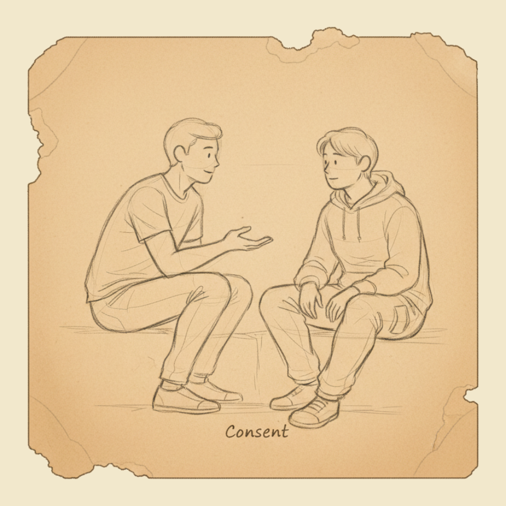 Field sketch: Consent — asking permission, and what to do when you can't