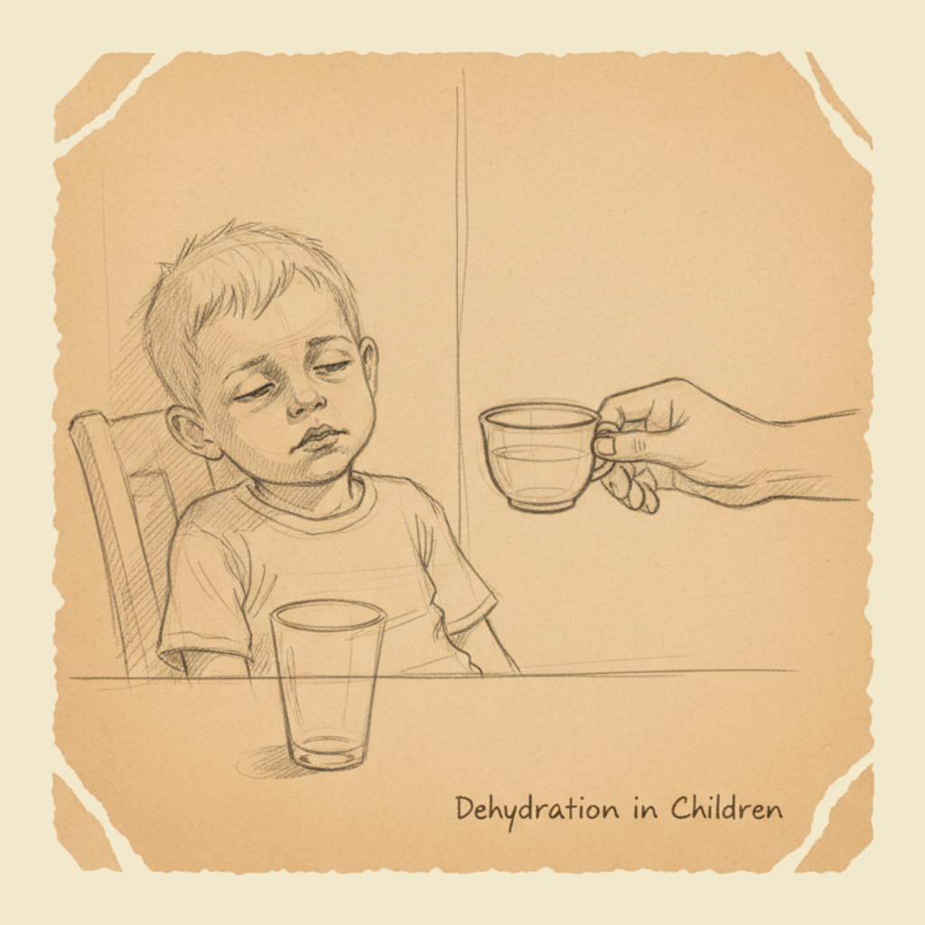 Field sketch: Dehydration in children