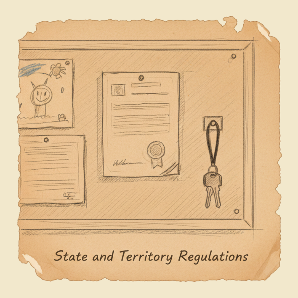 Field sketch: State and Territory regulations for education and care
