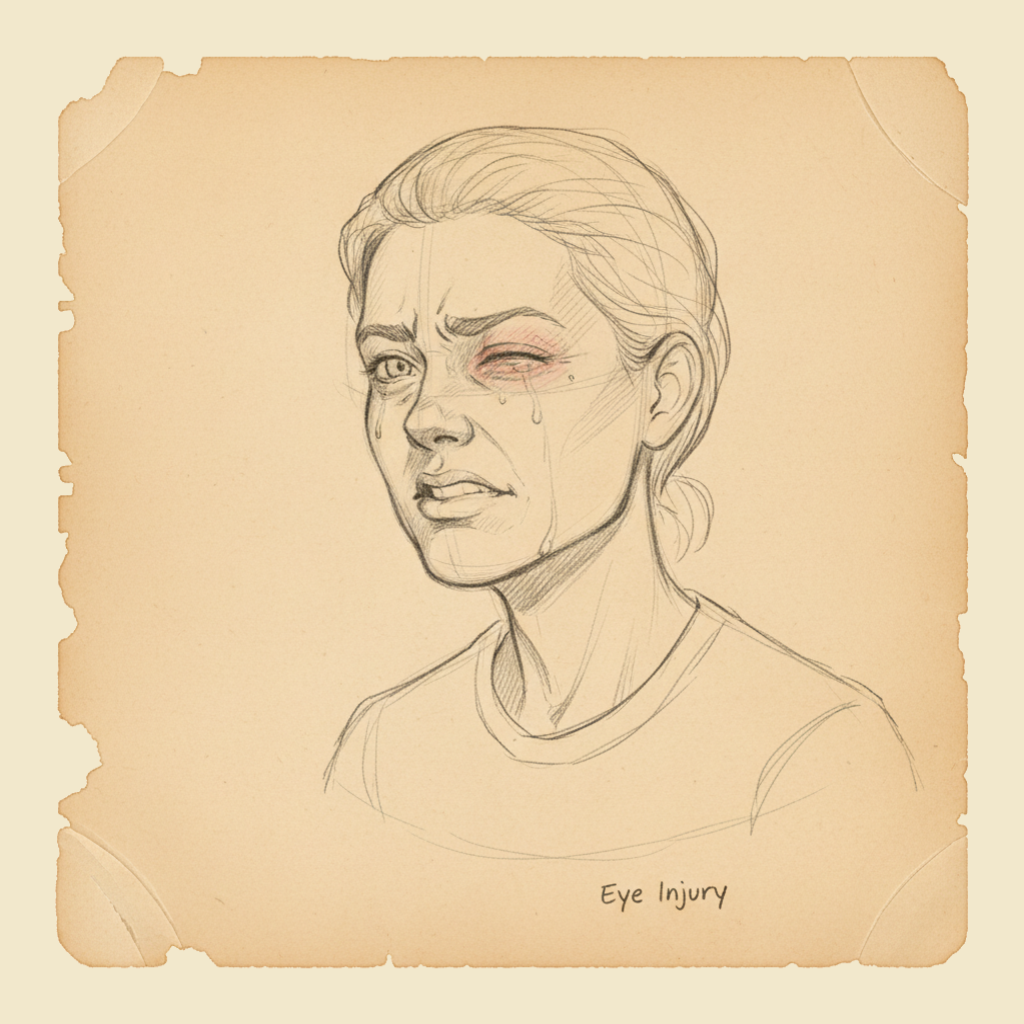 Field sketch: Eye injuries in children