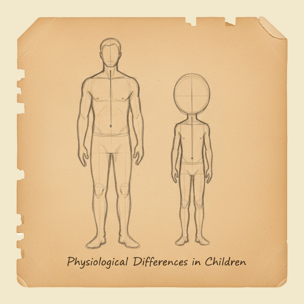 Field sketch: Basic physiological differences in children
