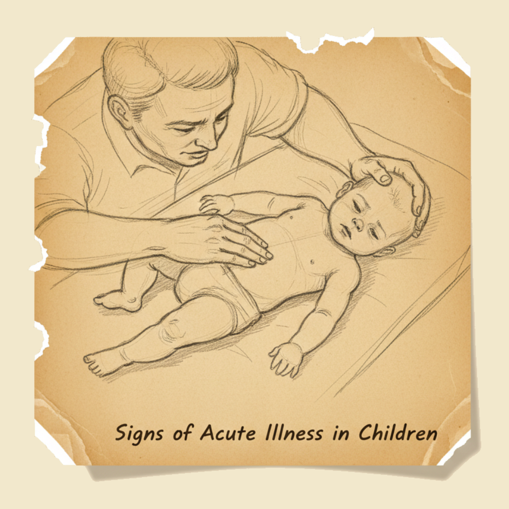 Field sketch: Signs of acute illness in children and infants