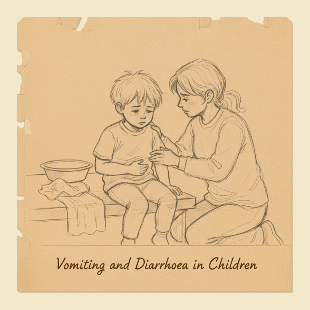 Field sketch: Vomiting and diarrhoea in children