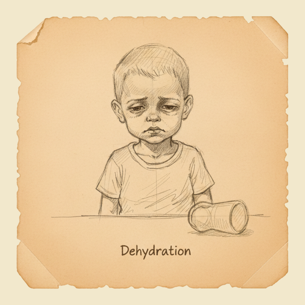 Field sketch: Dehydration