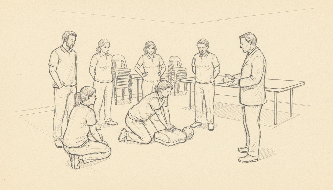 Field sketch: Provide cardiopulmonary resuscitation